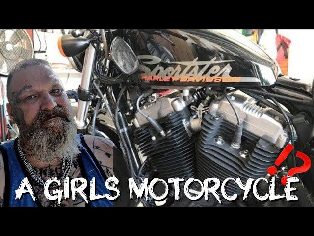 HARLEY DAVIDSON SPORTSTER  " IT'S A GIRLS MOTORCYCLE"