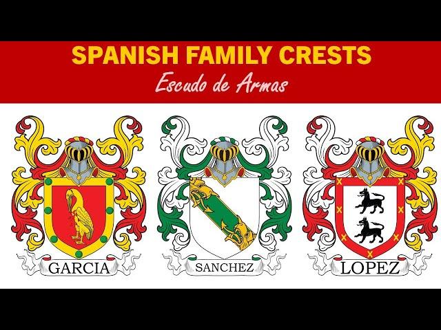 Spanish Family Crests