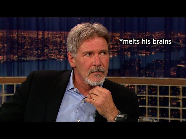 Harrison Ford being effortlessly funny for 4 minutes straight