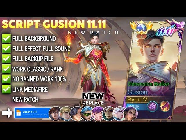 Script Skin Gusion 11.11 Dimension Walker No Password | Full Effect Voice | Patch Terbaru