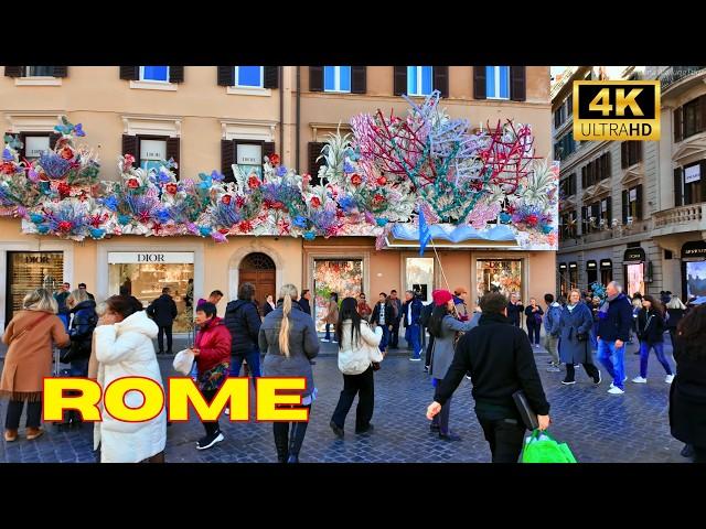 Morning Walk in Rome - December 2024 - Walking Tour 4K