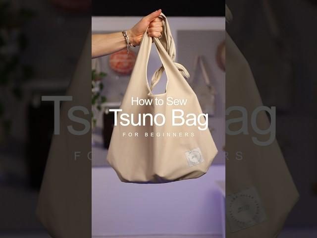 How to sew a Tsuno Bag for beginners from sewing DIY kit #sew #tutorial #sewingpatterns