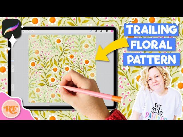 Making a Trailing Floral Pattern in Procreate with the Pattern Maker Canvas