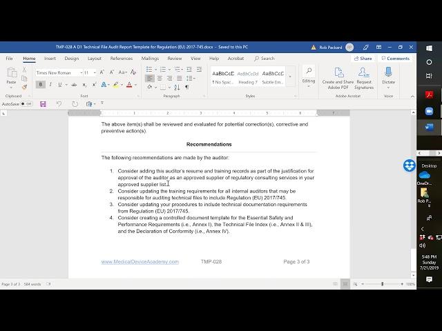 Technical File Auditing Webinar
