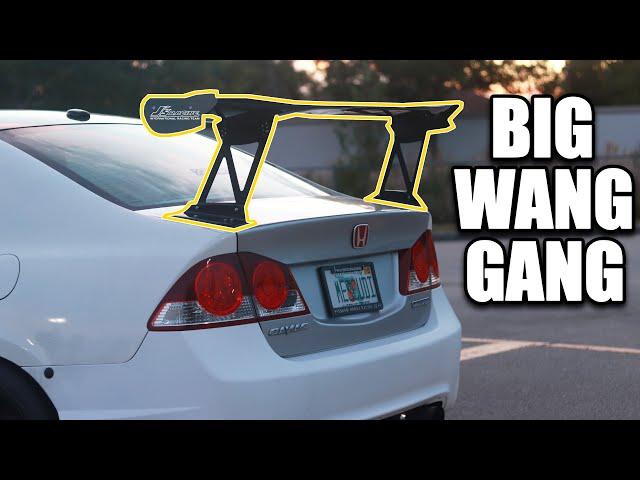 FD2 CIVIC GETS BIG CARBON FIBER WING!!