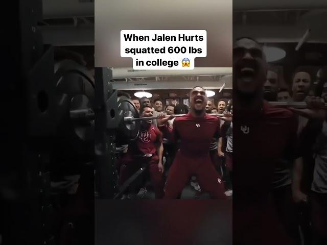 Jalen Hurts’ strength is different  (via @ou_football/IG) #shorts