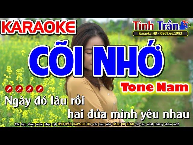 Cõi Nhớ Karaoke Nhạc Sống Tone Nam ( D#m ) - Tình Trần Organ