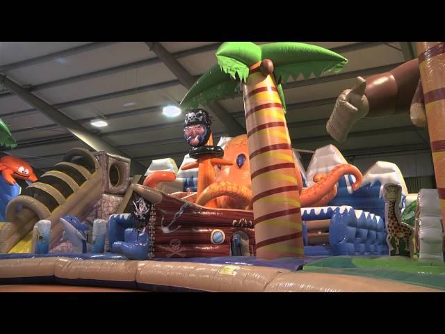 The biggest bouncy castle, moonwalk, bounce house in the world (official video)