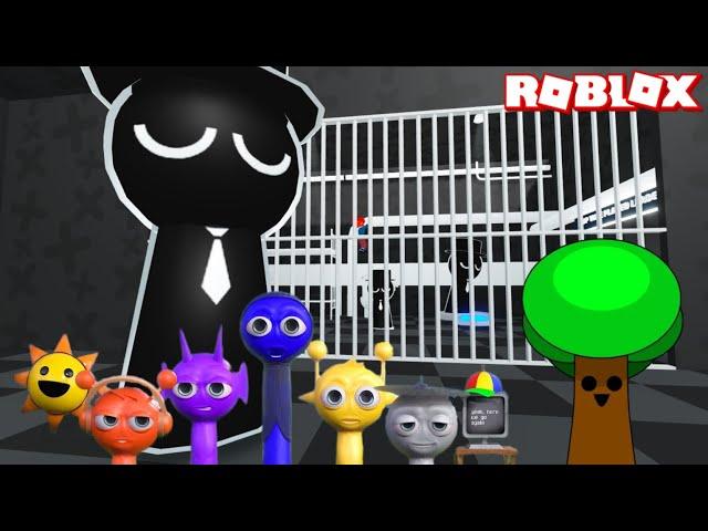 Sprunki Mr Tree Played Sprunki Mr Black Prison Run Obby in ROBLOX | Incredibox Sprunki | Gameplay