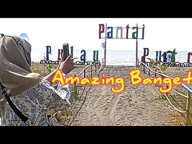 Pantai Pulau Putri karawang di hari lebaran 1444H