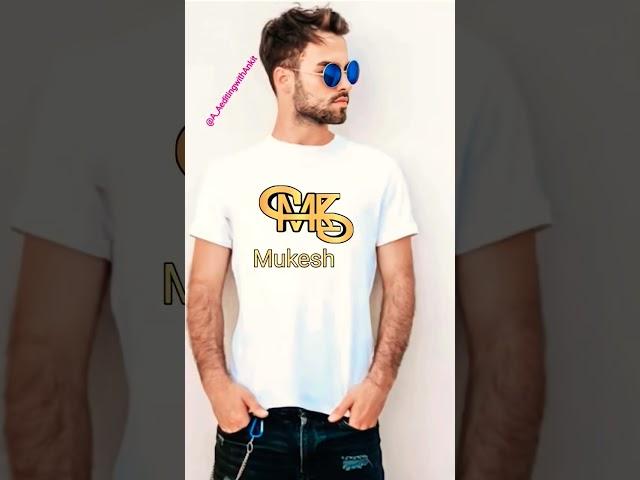 #Mukesh Name Brand logo#Ak Editing#Logo#fantastic#viral#shorts