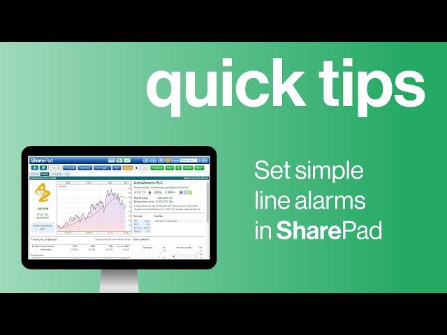 ShareScope (formerly SharePad) - Setting simple line alarms | Quick tips