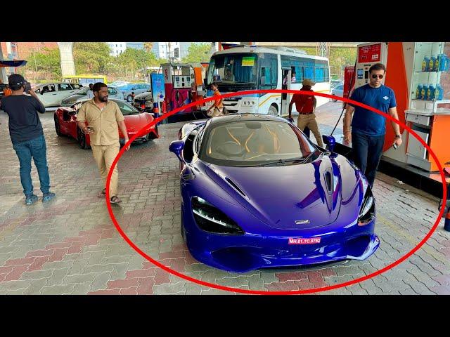 Purple Mclaren At Petrol Pump | Reactions | INDIA | Hyderabad