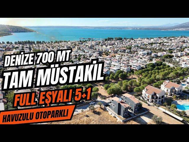 Eşsiz deniz manzaralı lüks Tam müstakil 5+1 villa Denize 700 Merkezi konum full eşyalı#yenivillaturu