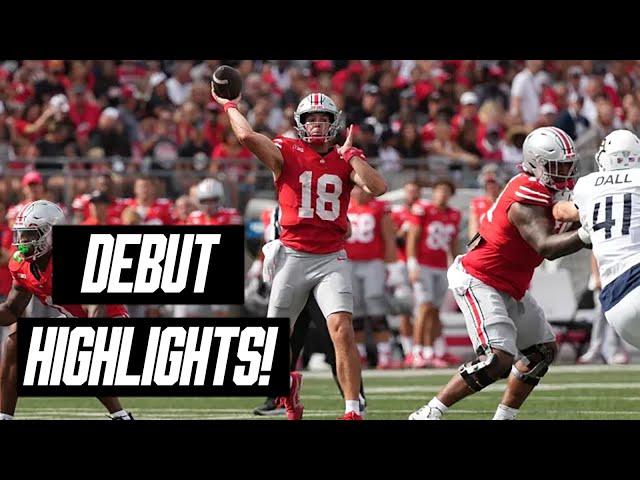 Will Howard Ohio State debut highlights vs. Akron!