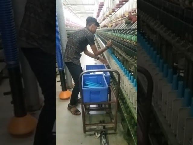 Super Fast Doffing in Spinning Mill | Ariya #spinningmill #spinning #ringframe