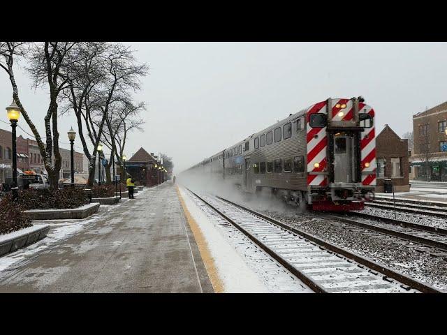 The Complete Metra Morning Rush Hour In A Blizzard At LaGrange Road On January 10, 2025