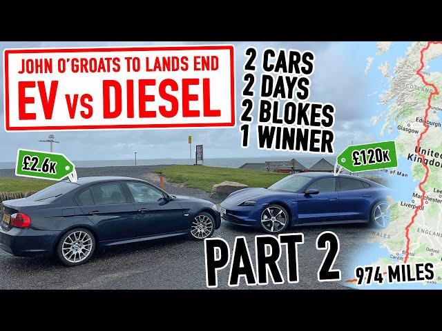 EV vs Diesel - John O'Groats to Lands End - Part 2 (Kendal Lands End)