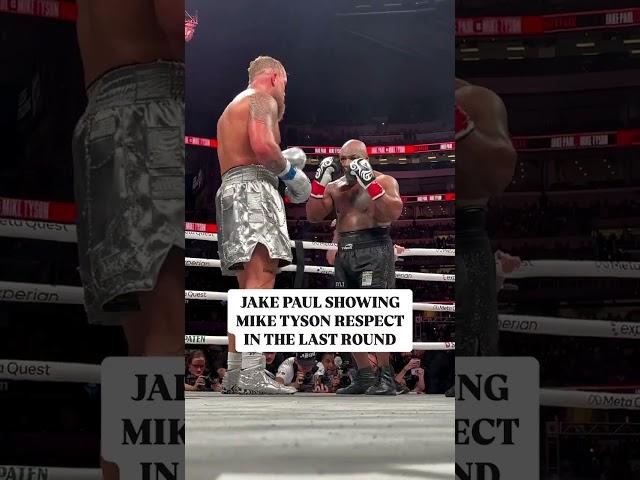 JAKE PAUL SHOWING MIKE TYSON RESPECT IN THE LAST Round  #miketyson #jakepaul #loganpaul #Netflix