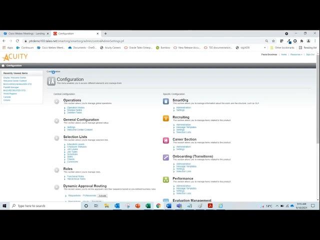 Taleo Recruiting - How to Configure the Welcome Center