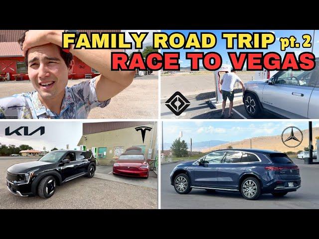 Electric Family SUV Race To Vegas Finale! Pushing The Limits To The Finish Line