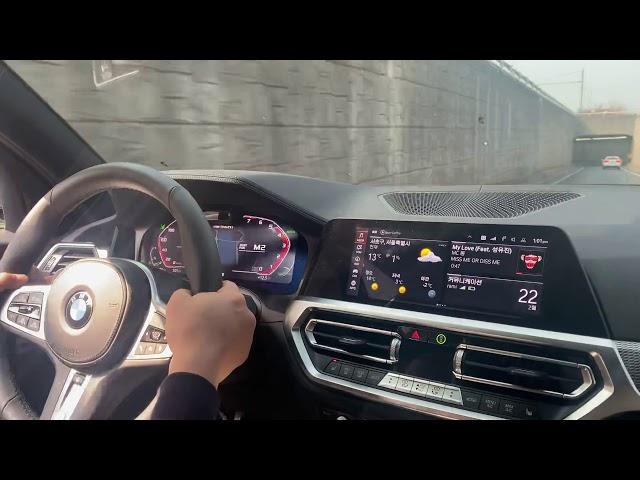 BMW M340i 터널 배기영상 파포먼스 배기 튜닝후 21년식 차량