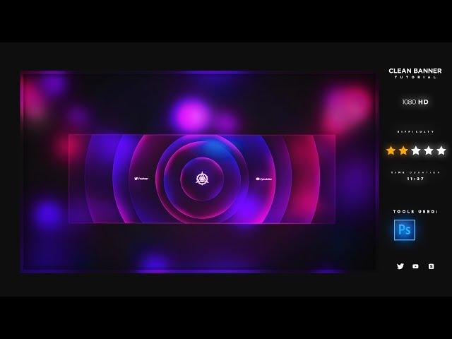Photoshop Tutorial: Creating a Clean & Simplistic Banner & Header Design + FREE TEMPLATE [2019]