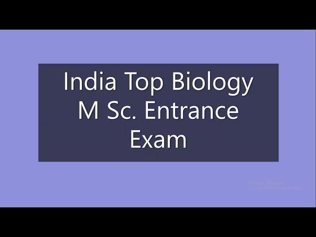 TOP MSc entrance exams Of India|life science|biotechnology|pg|masters