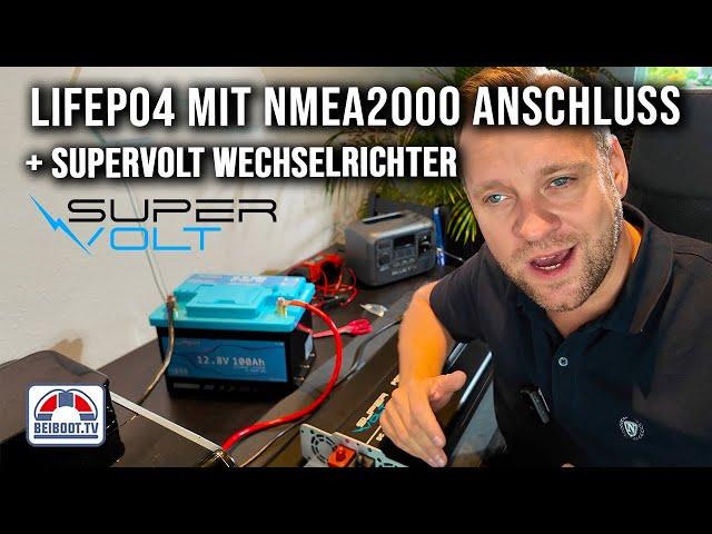 Supervolt Wechselrichter + Lithium Batterie SX100 mit NMEA2000 für Boot und Marine