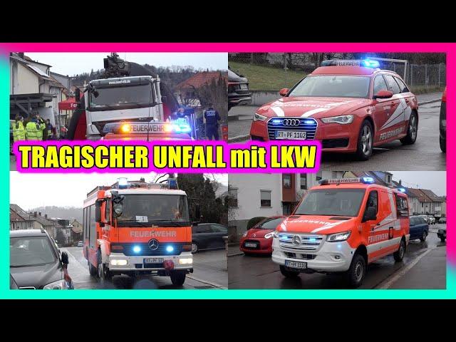    Tragischer & tödlicher Unfall mit LKW in Pfullingen     | Feuerwehr unterstützt Polizei