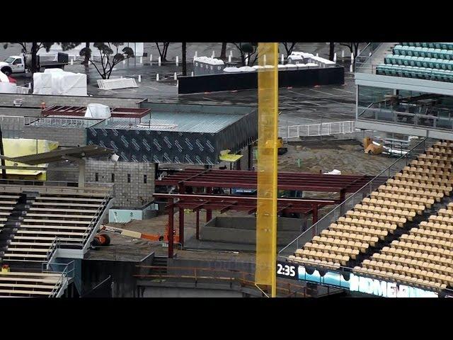 Dodger Stadium Renovations and Rain! Today 3-1-2014