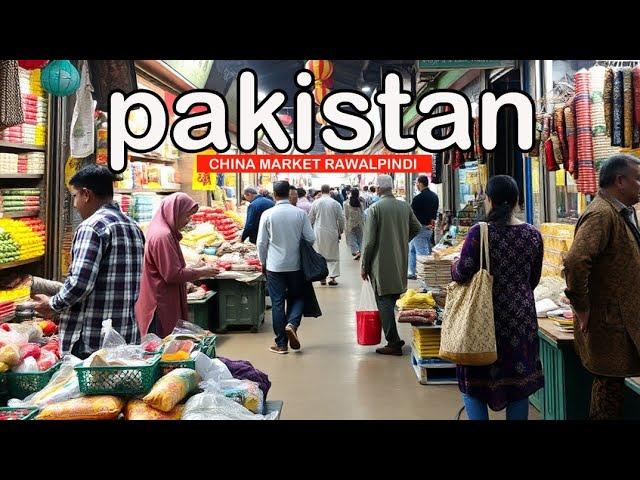 China Market Rawalpindi ,PAKISTAN :4K Walking Tour with Street Food