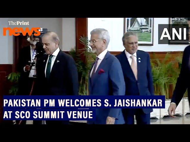 Pakistan PM Shehbaz Sharif welcomes S. Jaishankar at SCO Summit in Islamabad