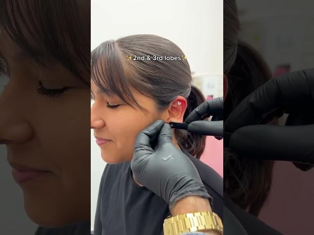 What other piercing would you pair with a lobe piercing? #earstyling #earpiercing #earpiercings