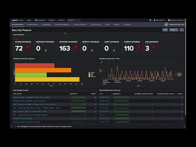 SIEM In Seconds - Splunk ES Overview - Security Posture