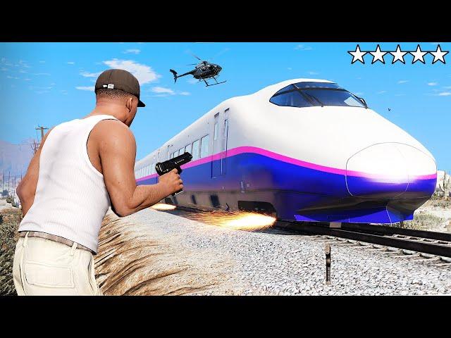 ГАНГСТЕР УГНАЛ СКОРОСТНОЙ ПОЕЗД! МАШИНИСТ В ШОКЕ! ► GTA 5