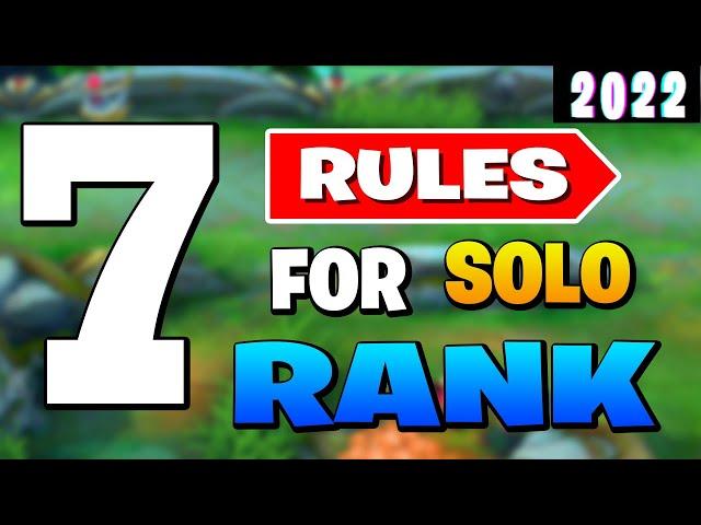 7 Only RULES For SOLO RANK (Become Mythic)