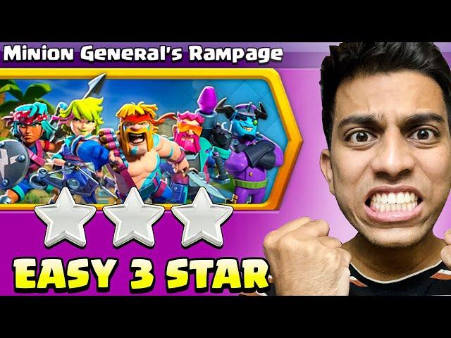 Easiest way to 3 star Minion Gereral's Rampage Challenge in Clash of Clans