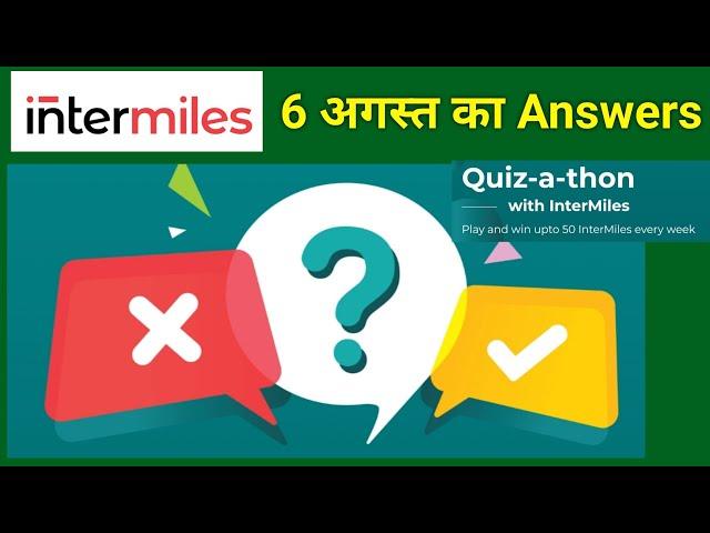 Today's Intermiles Quiz Answers | Intermiles Quiz | Intermiles Quiz A Thon answers | Intermiles | NR