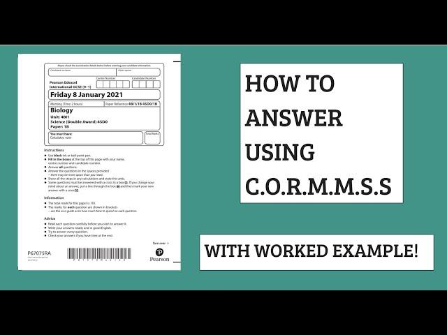 IGCSE Edexcel Biology 'CORMMSS' Complete Guide | Crucial Exam Technique