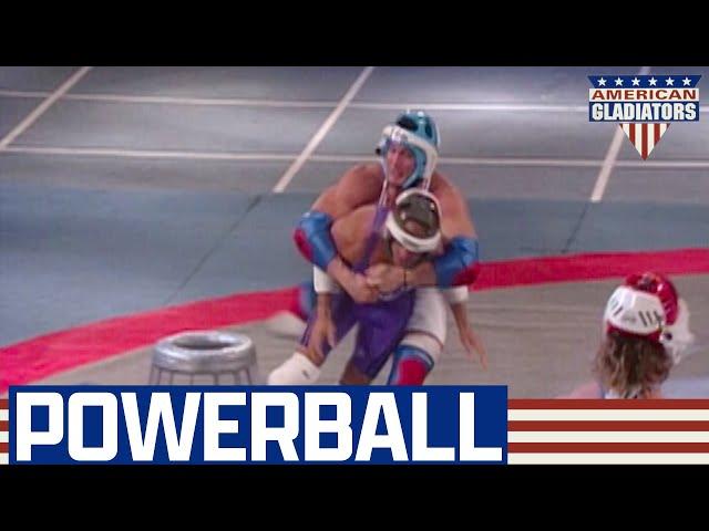 Big Tackles And Hard Hits In Powerball | American Gladiators