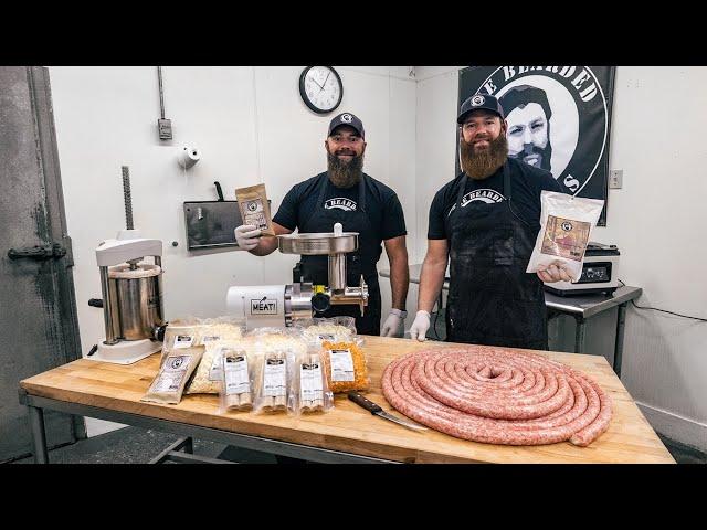 How To Make DIY (Pork-Deer-Beef) Bratwurst & Sausage at Home! | The Bearded Butchers