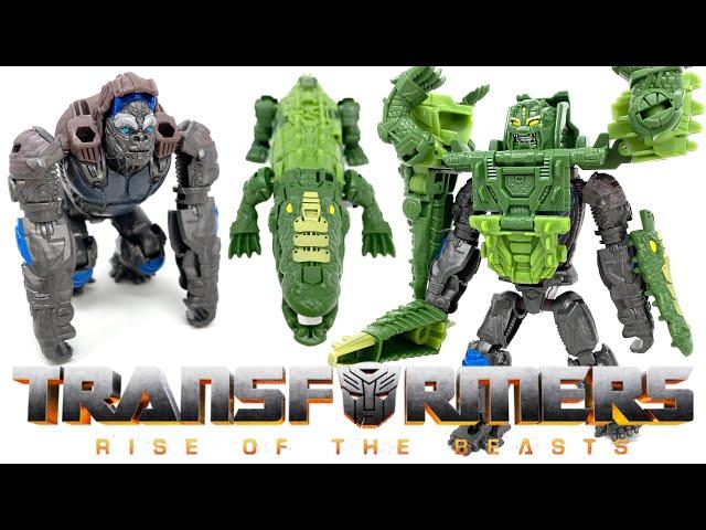 Transformers RISE OF THE BEASTS Optimus Primal & Skullcruncher BEAST COMBINER 2-Pack Review