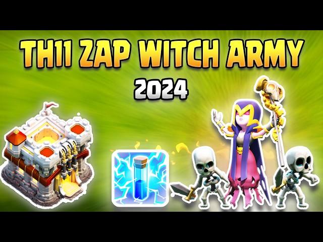 TH11 Zap Witch Attack Strategy 2024 | Best Town Hall 11 Strategy Explained (COC)