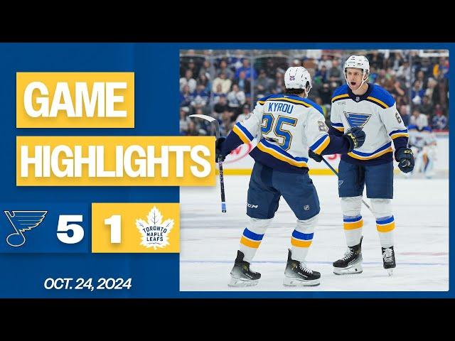 Game Highlights: Blues 5, Maple Leafs 1