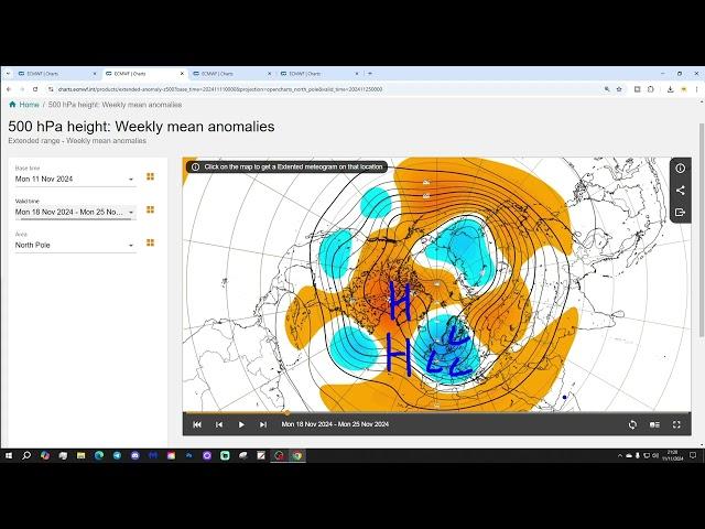 EC 30 Day Weather Forecast For UK & Europe:  11th November To 9th December 2024