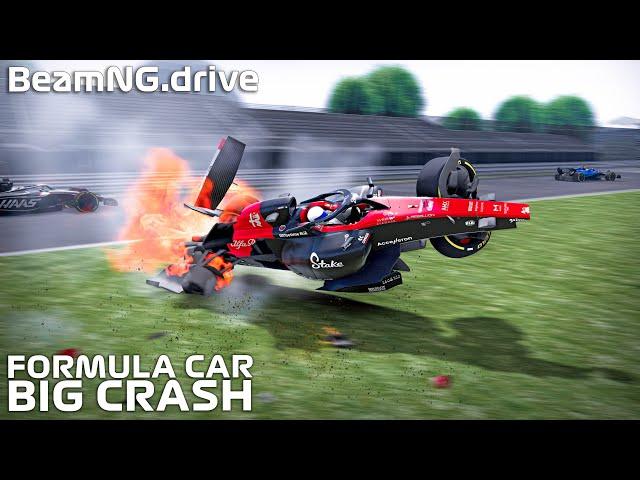 Formula Car BIG CRASHES #8 | BeamNG.drive | F1-F2 MOD