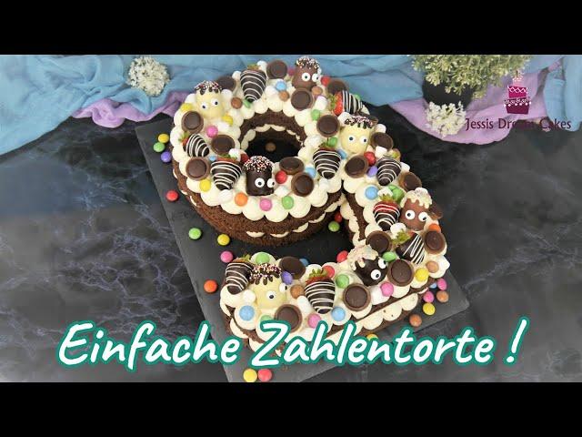 Süße Zahlentorte einfach selber machen! / Bunte Geburtstagstorte / Number Cake