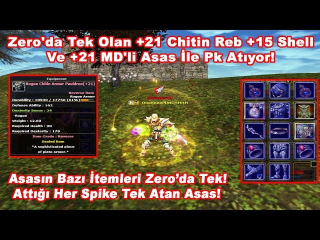 KhangNOCHA - Zero'da Tek Olan +21 Chitin Reb +15 Shell Ve +21 MD'li Asas İle Pk Atıyor Knight Online