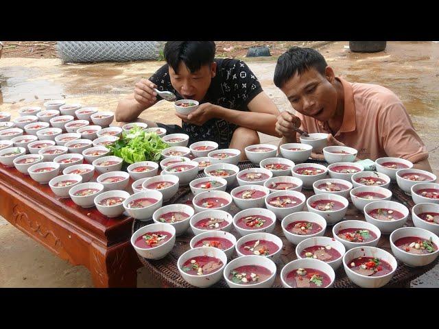 Cuộc Thi Ăn Gần 100 Bát Tiết Canh Thắng Nhận 5 Triệu l Contest Eat nearly 100 bowls of soup